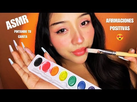 ✨ Te pinto tu carita con amor y afirmaciones positivas ✨ ASMR Spit Painting Personal Attention ❤️