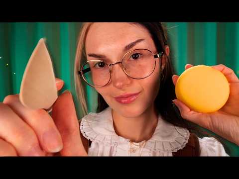 ASMR Sculpting Your Face | Wooden Triggers, Brushing & Personal Attention