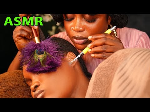BEST ASMR ✨Iluminated ear cleaning,vitamin E capsule,Neck & Ear massage,ear combing & Whisper 