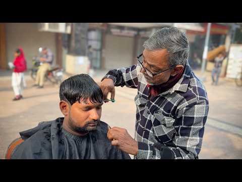 ASMR Barber Waris - $1 Indian Street Hair & Beard Cut (Watch For Better Sleep)