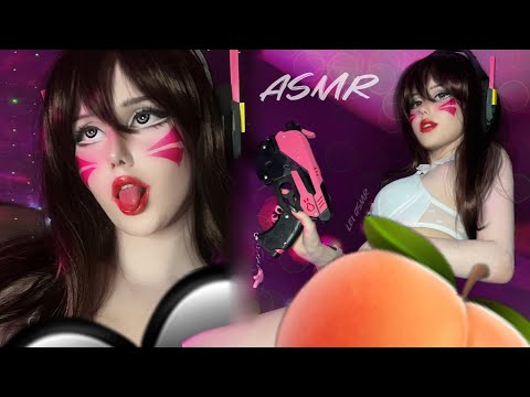 ASMR Scratching | D.VA Overwatch Cosplay #asmr #asmrcosplay