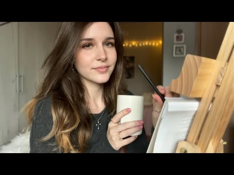 ASMR Drawing/Painting Your Portrait (softspoken and whispered) 🎨 ✍️ 