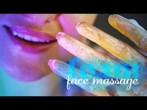 ASMR ~ Foam Face Massage ~ Layered Sounds, Personal Attention