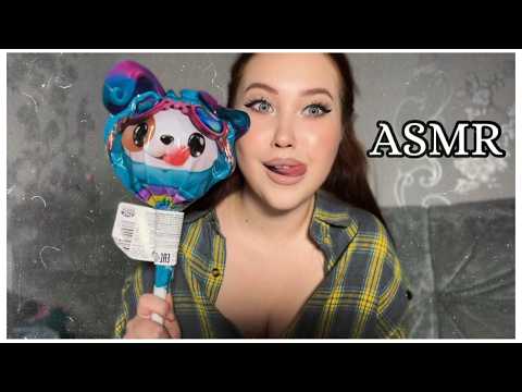 АСМР РАСПАКОВКА ОГРОМНОГО ЛЕДЕНЦА ЛИКИНГ ИТИНГ | ASMR Unboxing a Giant Lollipop: Licking & Eating