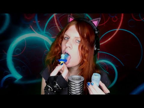 ASMR | Licking Sour Powder Pacifier Lollipop (No Talking) | Eating Sounds