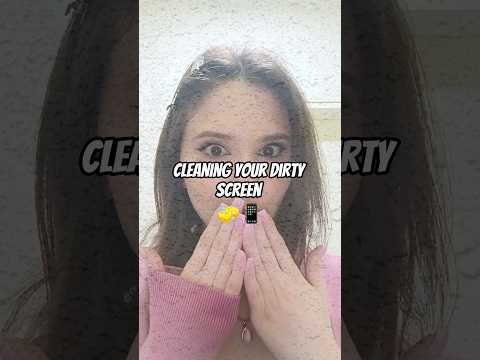 ASMR 🧽📱 Let me clean your dusty phone screen 💦🧼🧪🦠 #tingles #asmrcleaning #asmrsounds #layeredsounds