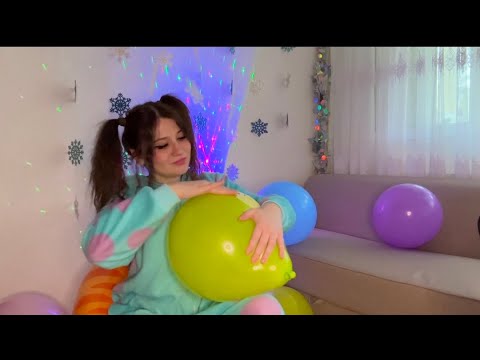 BALLOON POP ASMR | S2P Balloons On My Inflatable Chair | Spit Painting ♥️♥️