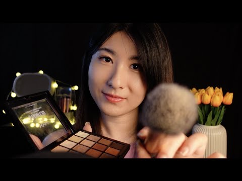 [ASMR] Friend does your makeup for brat summer 💚 ~ soft spoken, layered ...