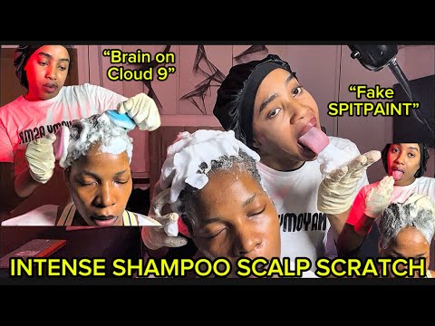 ASMR: FAST & AGGRESSIVE SHAMPOO SCALP SCRATCHING FOR ULTIMATE CLEANING ON DIRTY BIG BRAIDS FT KAMSI