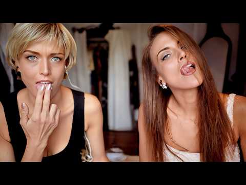 ASMR Twins Mouth Sounds for Double Tingles | Close-Up Personal Attention