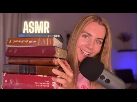 Live ASMR Lots of Tapping & Scratching on Bibles 💜✝️