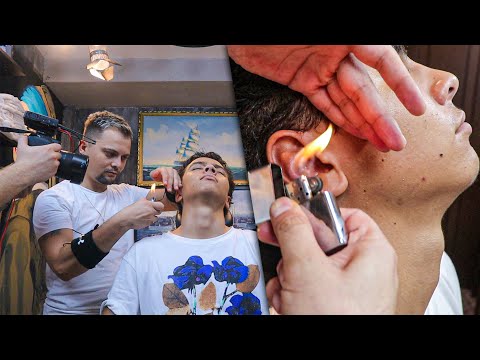 ASMR HEAD MASSAGE | Effective Ear Therapy In Turkish Barber Shop