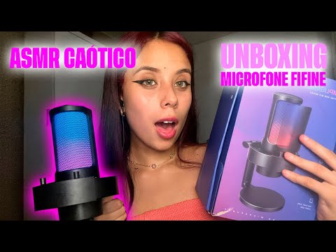 ASMR CASEIRO+ UNBOXING MIC FIFINE AMPLIGAME A8 plus