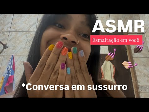 ASMR CASEIRINHO COM ESMALTE NA TELA 💅🏿