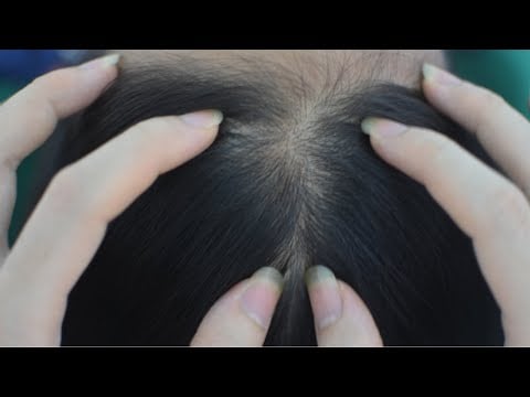 ASMR Head Scratching Real Person And Tingly Hair Parting Sounds, No Talking For Relaxation