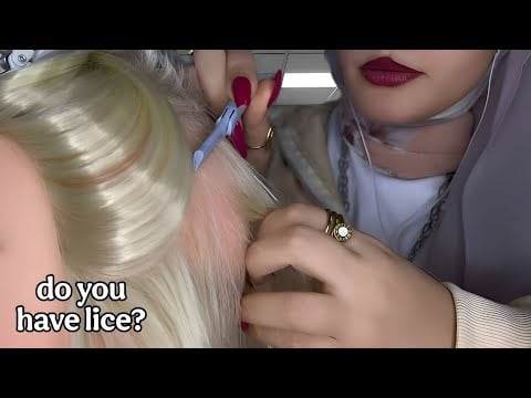 ASMR | Girl Who Is OBSESSED To Play With Your Hair (she stole a lock) - Scalp Check