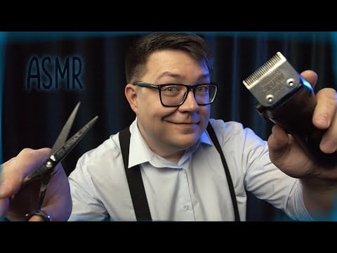 ASMR Realistic Barber Hair Cutting - roleplay