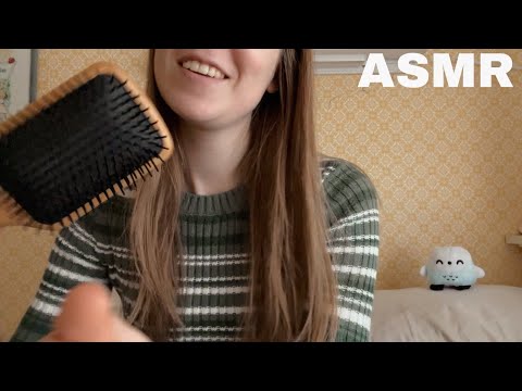 ASMR Brushing & Braiding Your Hair (layered sounds) Roleplay