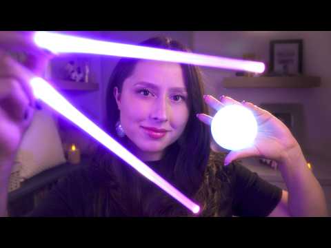ASMR Light Triggers to Hypnotize Your Eyes 💜🌧️ Whispers & Rain