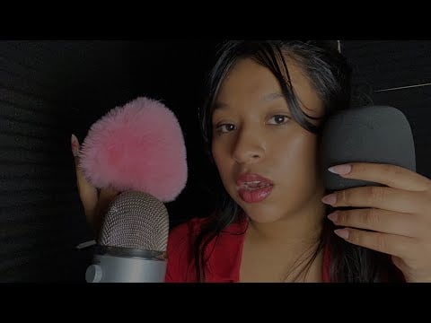 ASMR comparing 2 different mic covers for your relaxation✨