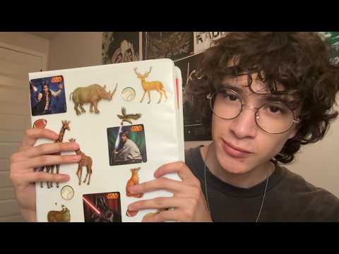 ASMR showing you my card collection 💤