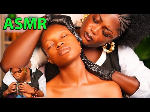 ASMR ✨FAST & intense, nape, head, neck massage, deep ear clean, scalp picking, edge laying, shampoo 
