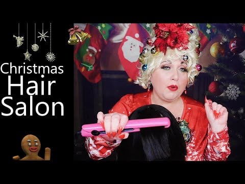ASMR Real Haircut, Hair Straightening | Christmas Hair Salon (Soft Spoken Roleplay)