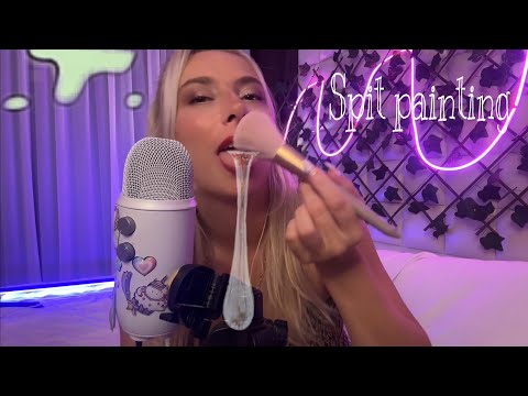 Spit painting Asmr (seni tükürükle boyuyorum)