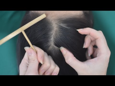 ASMR Hair Parting On Real Person With Hair Sound & Scalp Scratch For Relaxation