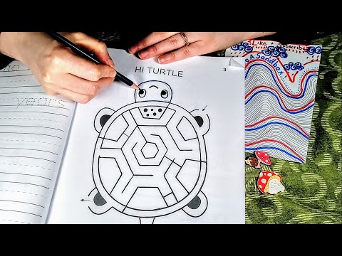 ASMR  ✏️ {Slow & Fast Tracing & Writing} 📚 Page Turning & Rubbing 🌸 Soft Spoken & Whispered