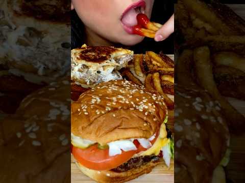 FIVE GUYS BURGERS & FRIES #fastfood #asmr #burger