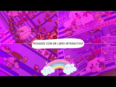 Triggers con un libro kawaii 💗 | Stickers | Susurros para ayudarte a dormir | Andrea ASMR 🦋