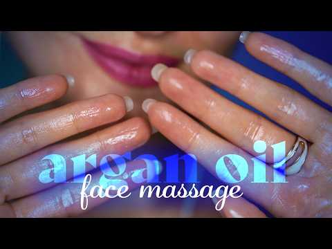 ASMR ~ Argan Oil  Face Massage ~ Meditative & Sleepy, Layered Sounds, Personal Attention, Closeup