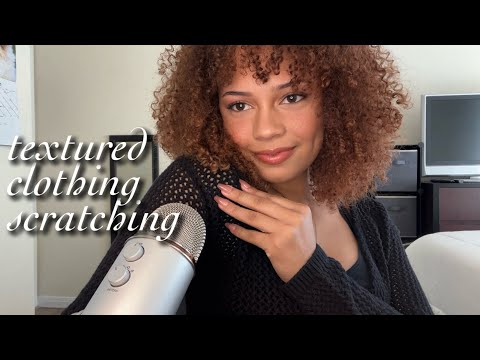 ASMR tingly textured clothing scratching