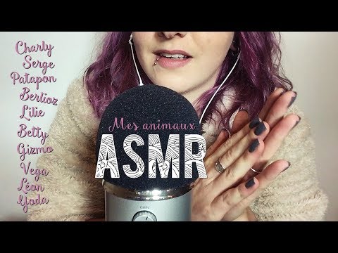 ASMR Français ~ Présentation de mes animaux 🐶🐶🐱🐱🐱🐱🐱🐭🐭🦔