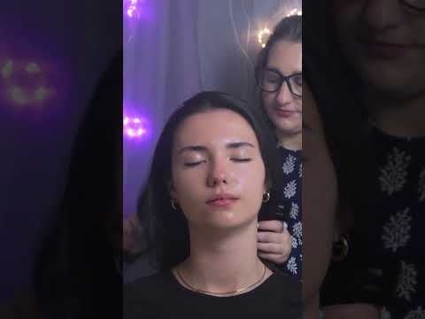 asmr hair styling on a real person