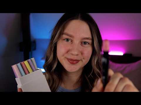 ASMR Drawing on Your Face 🎨|  Personal Attention (Layered Sounds)