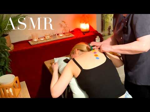 ASMR Marking and releasing muscular tension in the shoulders. (Unintentional ASMR, Real person ASMR)