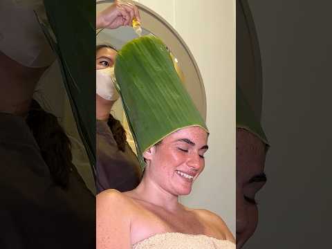 ASMR: Amazing Head Spa with Banana Leaf Treatment, Scalp Check, Neck and Shoulder Massage