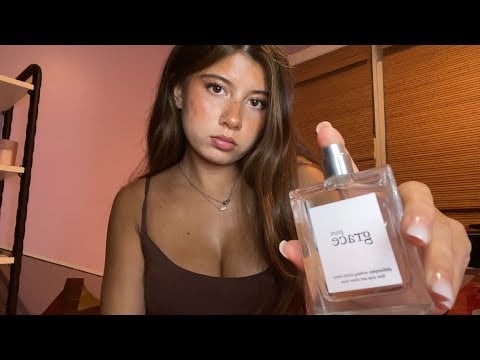 Asmr rude older sister gets you ready to go out with her (soft spoken, makeup, tapping) 