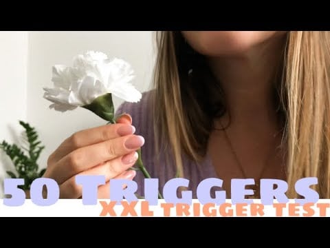 ASMR ✨ - huge trigger test (50 triggers) | leather, crinkles and more