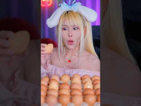 🥚 "What kind of egg can I eat shell and all?" #asmr #asmreating