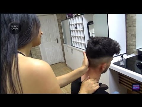 ASMR RELAX-SOFT MASSAGE IN BARBER - Miss AYÇA