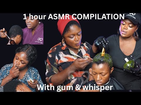 ASMR✨  compilation makeup, scalp oiling,treatment,vitamin capsules upper body massage, hair picking