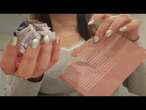 ASMR Paper Ripping, Tearing, Crinkles, Crumpling Sounds (No Talking)