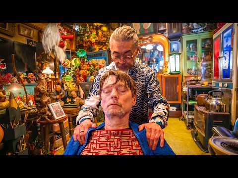 💈✨ Traditional Japanese Lantern Artist's Amazing Barbershop | Hair Wash & Massage In Aomori 🇯🇵