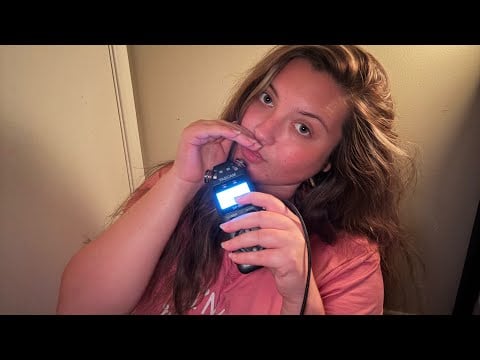 ASMR BREATHY STUTTERING, WHISPERED EAR TO EAR TRIGGER WORDS/REPEATING WORDS, RAMBLING