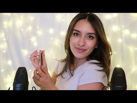 ASMR Long Nail Tapping & Inaudible Whispers