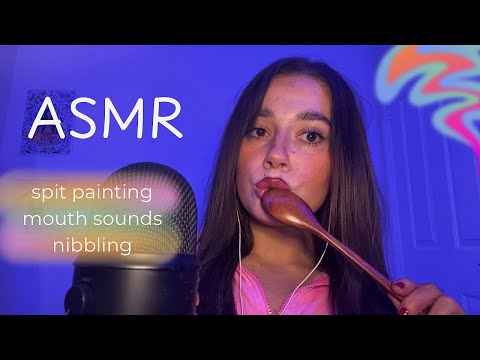 ASMR - spit painting & other mouth sounds ✨