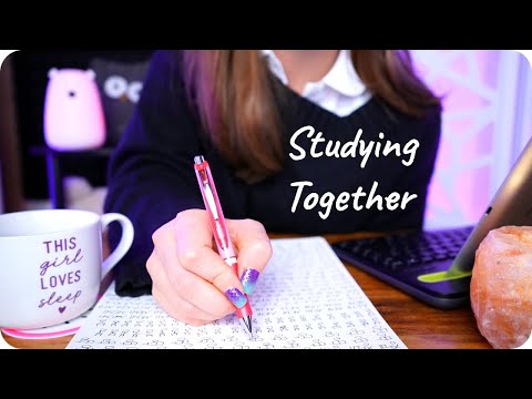 ASMR Study With Me for 1 HOUR? (Pen Writing, Inaudible, Rain) ✍️🌧️